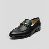 🖤 XeeGo Elite Leather Web-Bit Loafers – Black