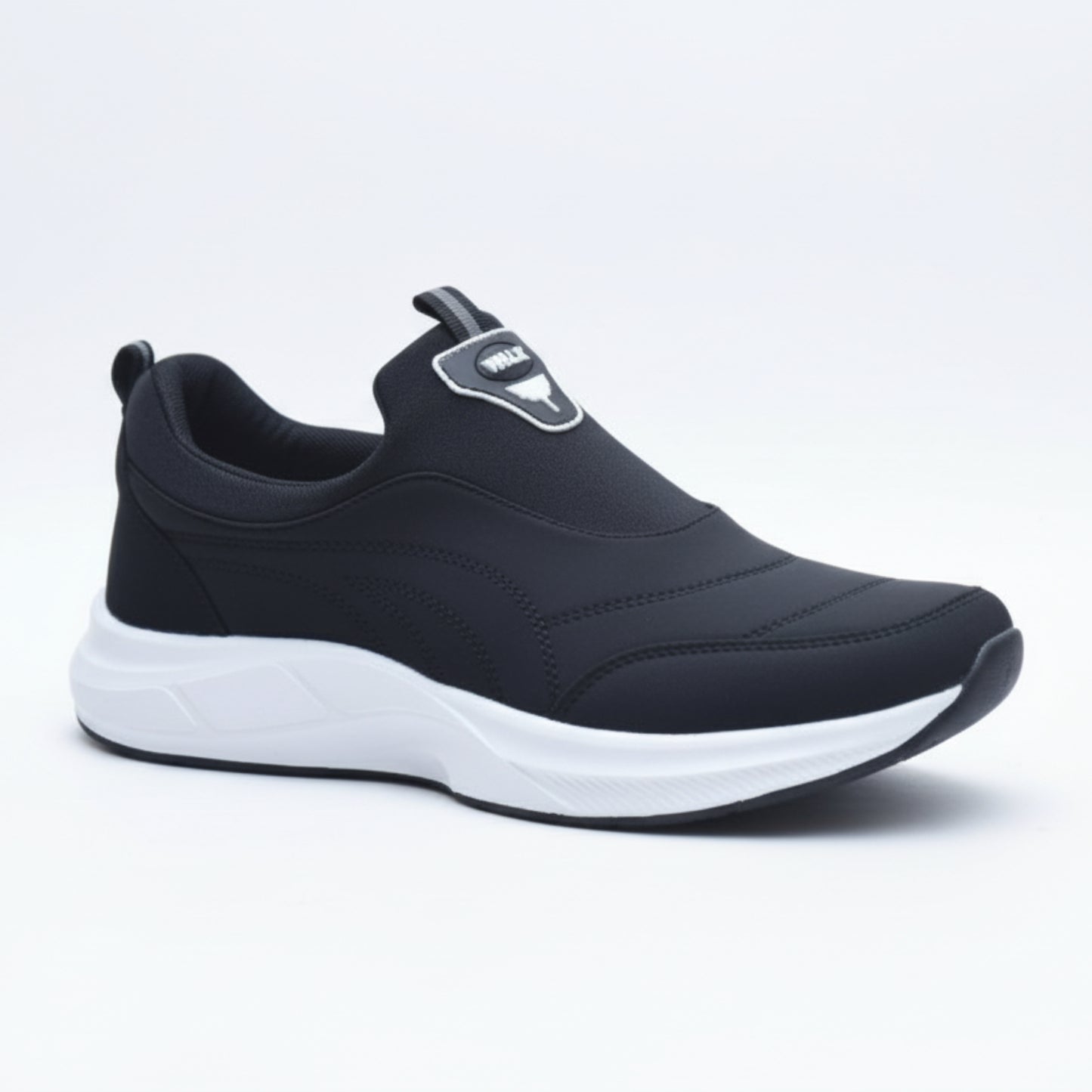 X 150-Men’s Slip-On Sneakers – Lightweight Casual Walking & Running Shoes- Black