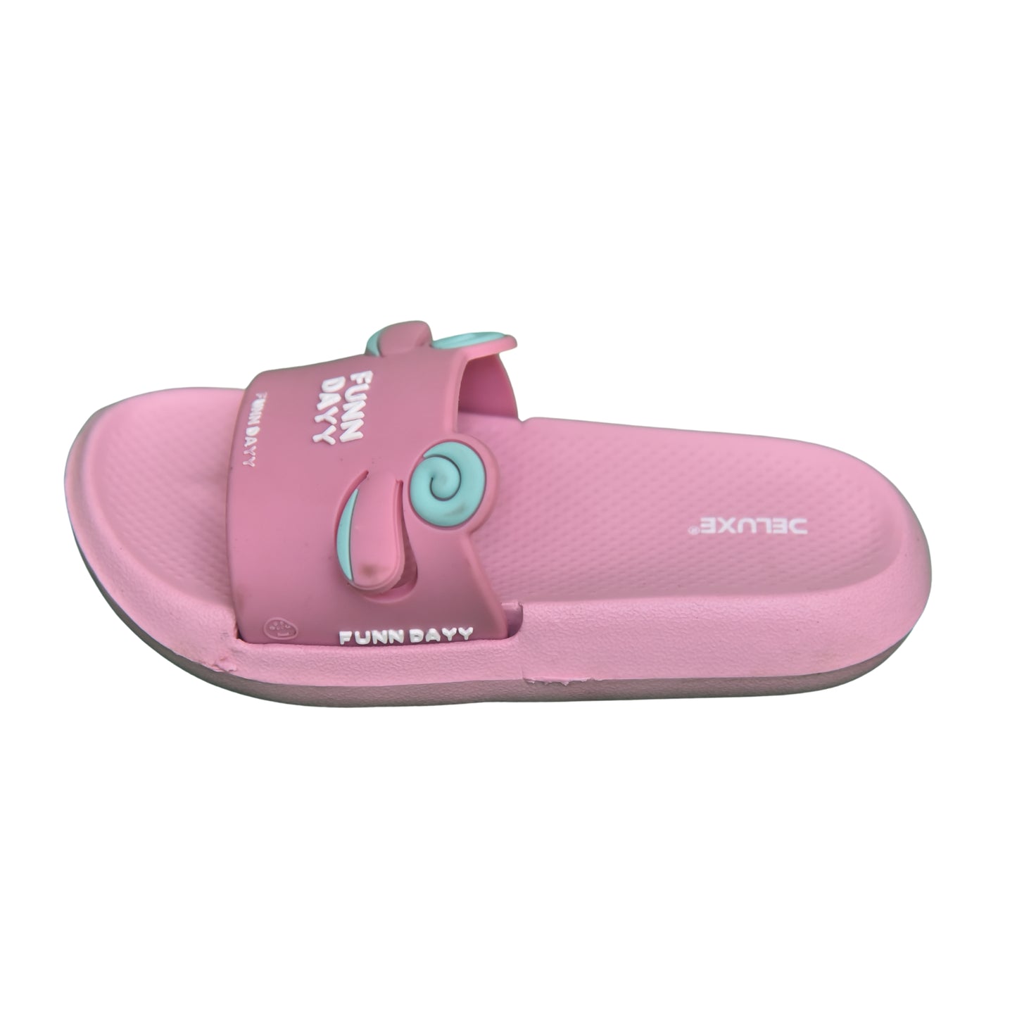 Kids 40 - FUNN DAYY Cartoon Slides – Kids Slippers (Pink)