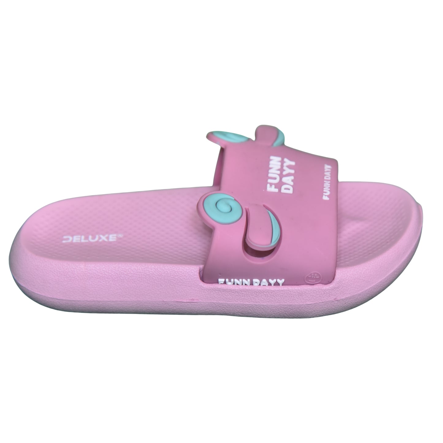 Kids 40 - FUNN DAYY Cartoon Slides – Kids Slippers (Pink)
