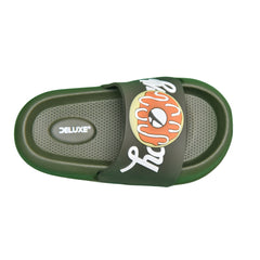 Kids 30 - Kids' Donut Delight Slides – Green | Happy Day Edition