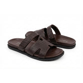 XeeGo X-119 | Men’s Pure Leather Chappal - Chocolate Brown