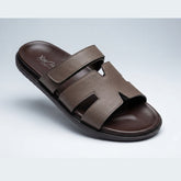 XeeGo X-119 | Men’s Pure Leather Chappal - Earth Brown