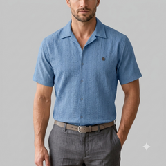 X 1150- The Signature Textured Camp-Collar Shirt