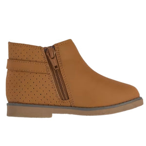X-90 Heart Buckle Ankle Boots – Brown Comfort Fit