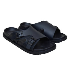 X 012- Men’s Adjustable Double Buckle Comfort Slides - Blue
