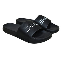 X 085- Men’s G-MAX Graphic Comfort Slippers (Black)
