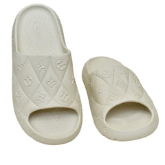 X 52- Premium Embossed Comfort Slides for Men - Beige