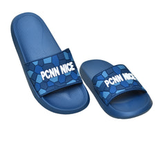 X 011- Men’s Graphic Slide Chappal–(Blue)