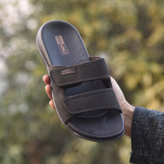 X 2109- Executive Comfort Dual-Strap Slides – Chocolate Brown Edition