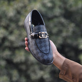 X-030: XeeGo Men's Black Checkered Loafer - Black Check