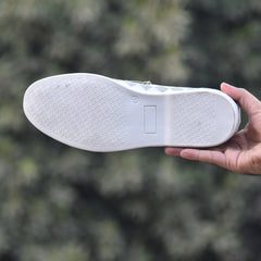 X-030: XeeGo Men's White Checkered Loafer - White Check