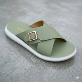 W M 70 - XeeGo Women’s Ultra-Light Buckle Slides - Pastel Green