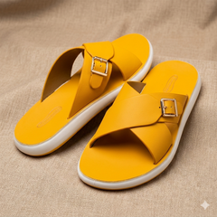 W M 70 - XeeGo Womenβs Ultra-Light Buckle Slides - Bright Yellow