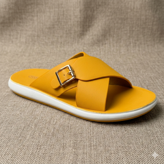 W M 70 - XeeGo Womenβs Ultra-Light Buckle Slides - Bright Yellow