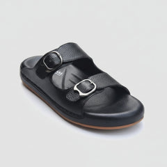 X 017 - XeeGo Dual Buckle Comfort Slides – Black