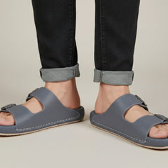 X 017 - XeeGo Dual Buckle Comfort Slides – Gray