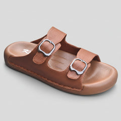 X 017 - XeeGo Dual Buckle Comfort Slides – Mustard