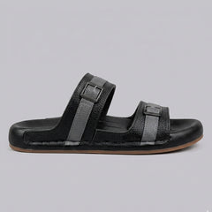 X 026 - XeeGo Classic Double Strap Comfort Sandals – Black