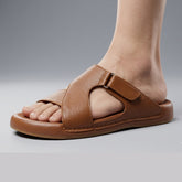 XeeGo X-029 | Adjustable Cross-Strap Slide - Mustard