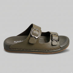 X 017 - XeeGo Dual Buckle Comfort Slides – Olive