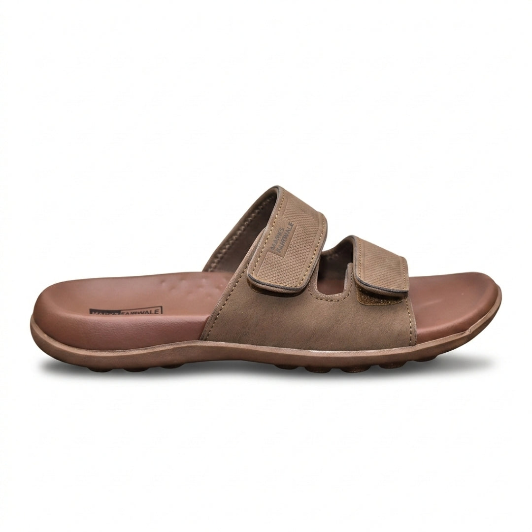 X 2109- Executive Comfort Dual-Strap Slides – CAMEL