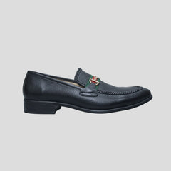 🖤 XeeGo Elite Leather Web-Bit Loafers – Black