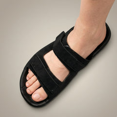 XeeGo Z-20 Comfort | Adjustable Dual-Strap Suede Slide - Black