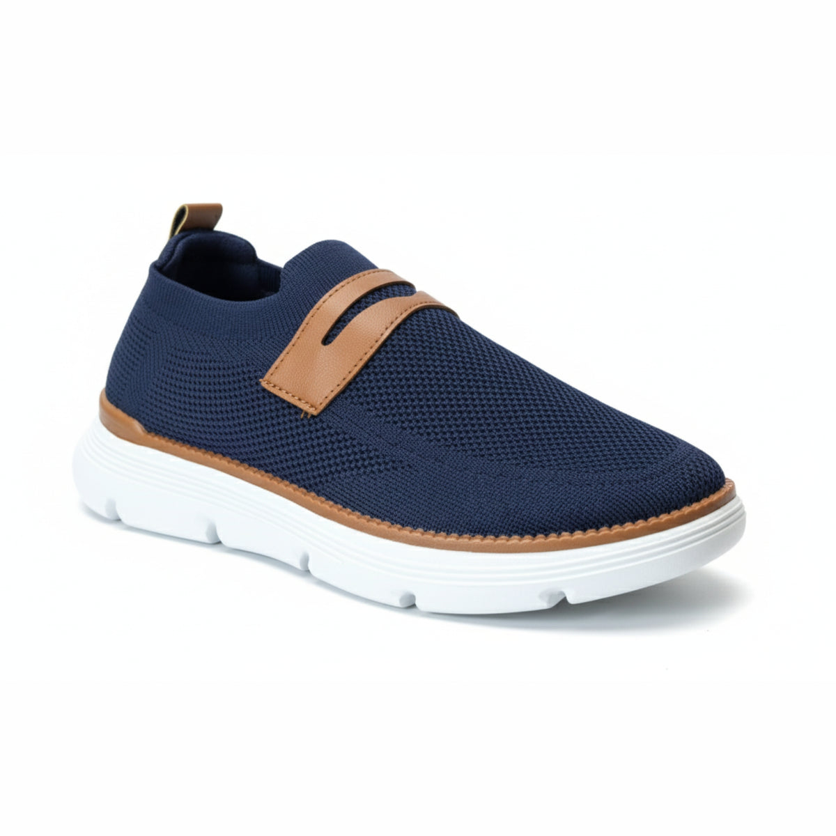 X 802-Men’s Slip-On Loafer Sneakers – Breathable & Stylish- Blue