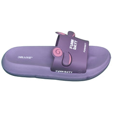 Kids 40 - FUNN DAYY Cartoon Slides – Kids Slippers (Purple)
