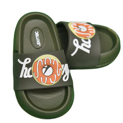 Kids 30 - Kids' Donut Delight Slides – Green | Happy Day Edition
