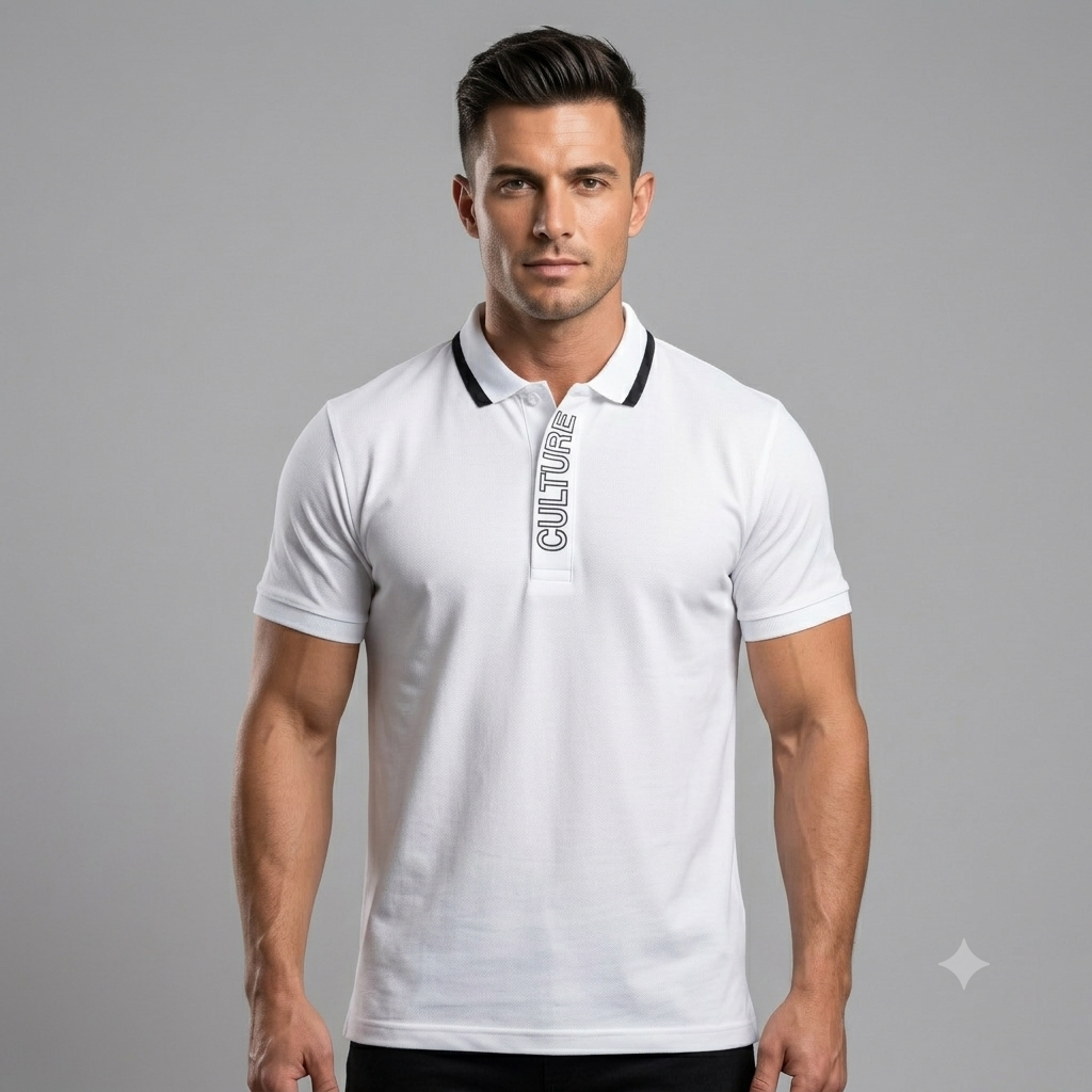 X 650 - The Modern "CULTURE" Graphic Polo
