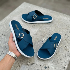 W M 70 - XeeGo Women’s Ultra-Light Buckle Slides - Imperial Blue