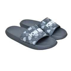 X 011- Men’s Graphic Slide Chappal–(Grey)