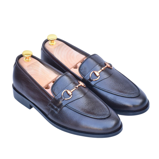 4004 - XeeGo Signature Horsebit Leather Loafers – Classic Brown