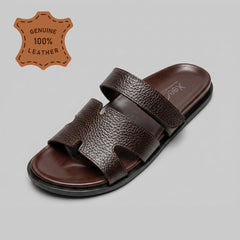 XeeGo X-119 | Men’s Pure Leather Chappal - Chocolate Brown