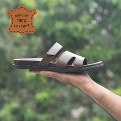 XeeGo X-119 | Men’s Pure Leather Chappal - Earth Brown