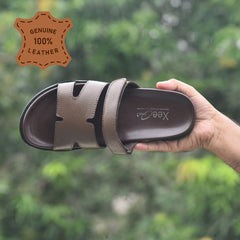 XeeGo X-119 | Men’s Pure Leather Chappal - Earth Brown
