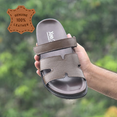 XeeGo X-119 | Men’s Pure Leather Chappal - Earth Brown