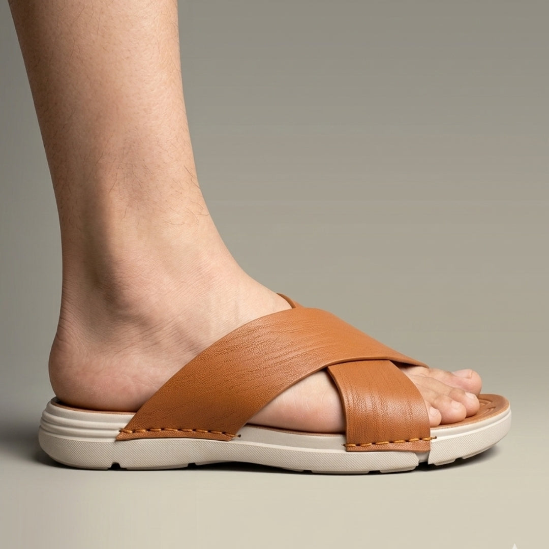 XeeGo X-45 | Cross-Strap Textured Slide - Mustard