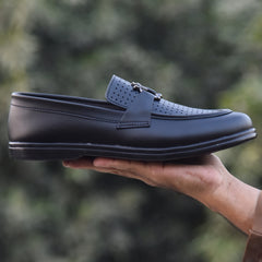 X-023: XeeGo Loafer with Bee Hardware - Black