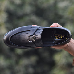 X-023: XeeGo Loafer with Bee Hardware - Black