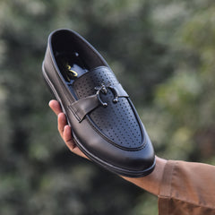 X-023: XeeGo Loafer with Bee Hardware - Black
