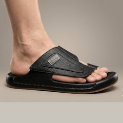 XeeGo X-019 | Premium Textured Toe-Loop Slide - Black
