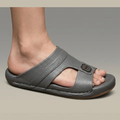 XeeGo X-033 | Premium Textured T-Strap Slide - Gray