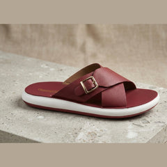 W M 70 - XeeGo Women’s Ultra-Light Buckle Slides - Deep Maroon