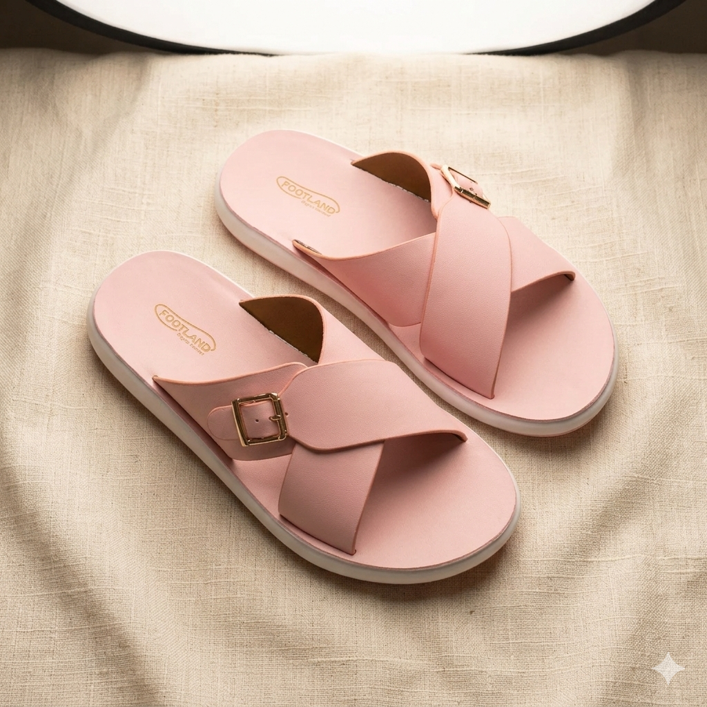 W M 70 - XeeGo Women’s Ultra-Light Buckle Slides - Powder Pink