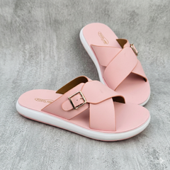 W M 70 - XeeGo Women’s Ultra-Light Buckle Slides - Powder Pink