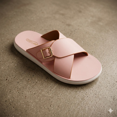 W M 70 - XeeGo Women’s Ultra-Light Buckle Slides - Powder Pink