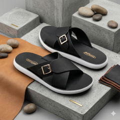 W M 70 - XeeGo Women’s Ultra-Light Buckle Slides - Jet Black